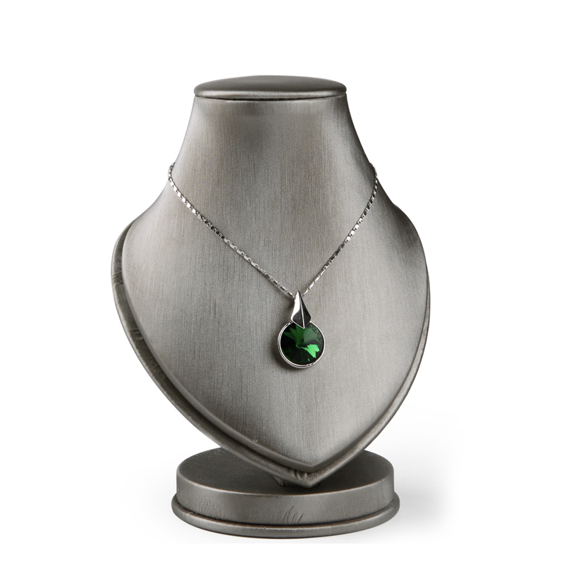 FANXI Luxury PU leather necklace bust display stand exhibitor