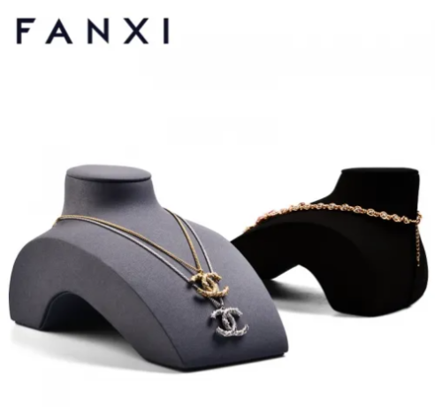 FANXI factory wholesale custom necklace earring display bust jewelry display stand