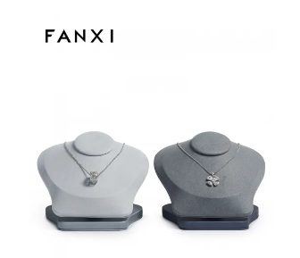 FANXI custom logo mircofiber necklace bust display stand