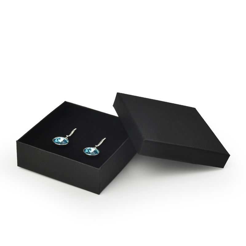 FANXI classis hot selling black cardboard box logo customized jewelry packing box ring pendant earrings bracelet bangle