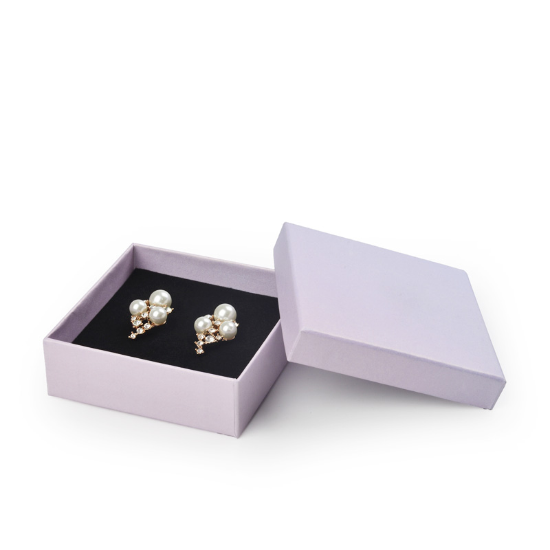 FANXI classis hot selling light purple cardboard box and giftbag logo customized jewelry packing box