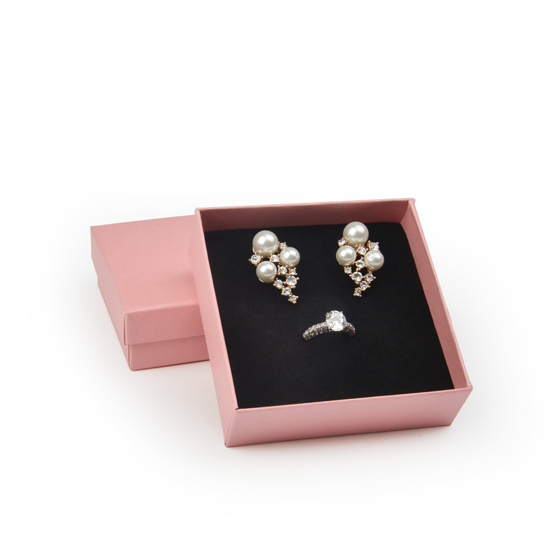 FANXI classis hot selling pink cream cardboard box logo customized jewelry packing box