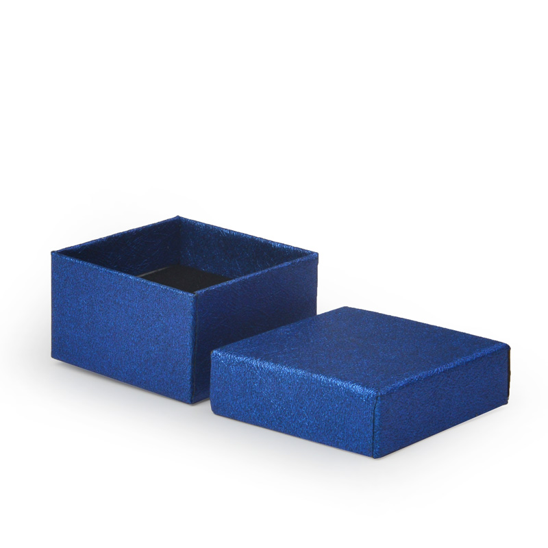 FANXI classis hot selling blue cardboard box logo customized jewelry packing box ring pendant earrings bracelet bangle