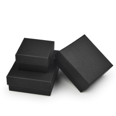FANXI classis hot selling black cardboard box logo customized jewelry packing box ring pendant earrings bracelet bangle