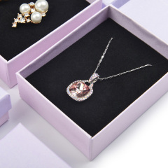 FANXI classis hot selling light purple cardboard box and giftbag logo customized jewelry packing box