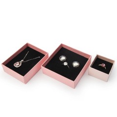 FANXI classis hot selling pink cream cardboard box logo customized jewelry packing box
