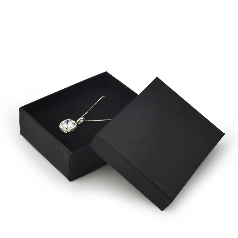 FANXI classis hot selling black cardboard box logo customized jewelry packing box ring pendant earrings bracelet bangle