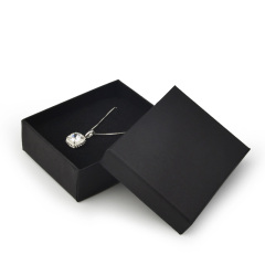 FANXI classis hot selling black cardboard box logo customized jewelry packing box ring pendant earrings bracelet bangle