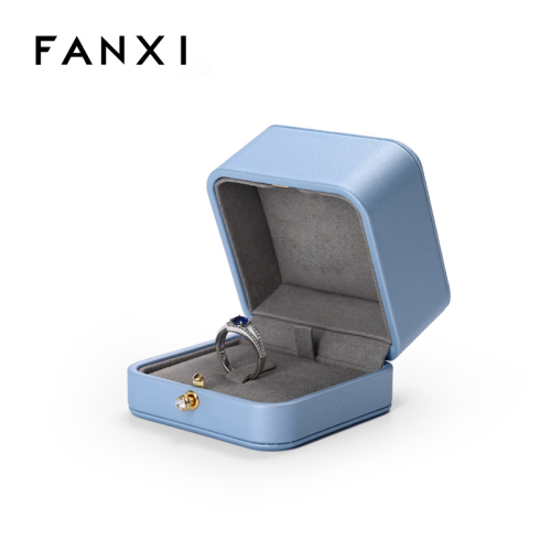 FANXI Wholesale custom packaging box for jewelry box jewelry velvet wedding ring box for engagement