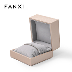 FANXI new arrival luxury jewelry box personalized jewelry Pu leather with velvet modern jewelry pillow box