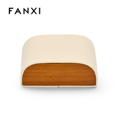 FANXI high end solid wood beige and gray microfiber 10 spots watch boxes can customize watch case