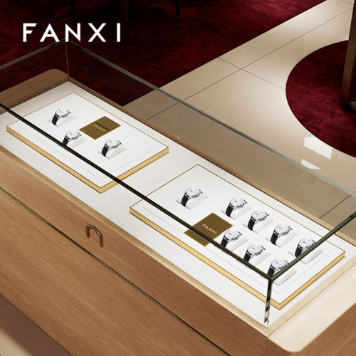 FANXI Custom Luxury Leather Watch pillow Display Trays DIY Top Watch Storage PU leather display trays
