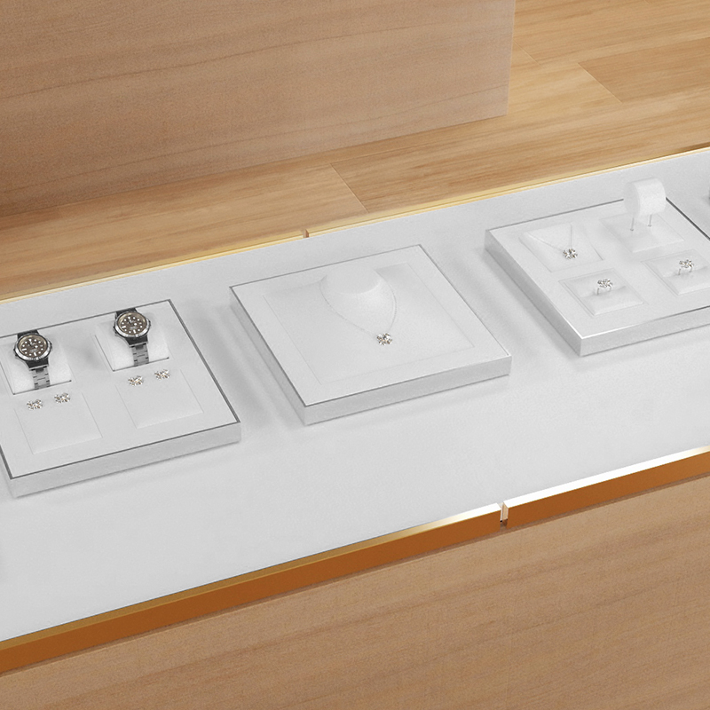 FANXI Custom Luxury White Leather Watch pillow Display Trays for Top Watch PU leather display trays