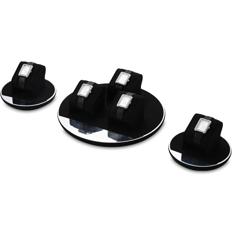 FANXI New design watch pillow trays metal with black microfiber jewelry display trays window display
