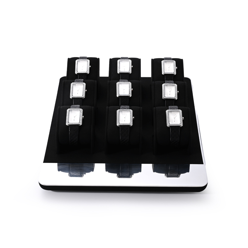FANXI New design watch pillow trays metal with black microfiber jewelry display trays window display