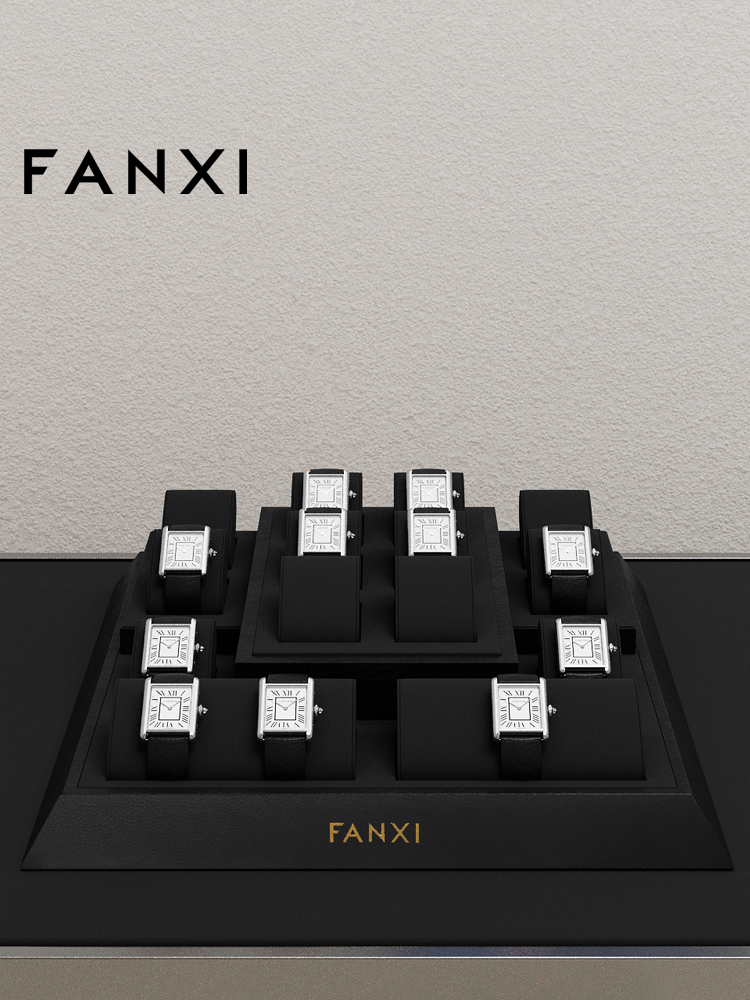 FANXI luxury Black microfiber jewelry display stand