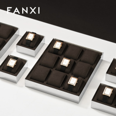 FANXI DIY Microfiber Watch Display Stand Holder Metal Base watch display stand Watch Stand
