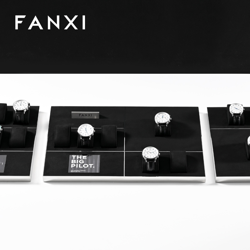 FANXI DIY Microfiber Watch Display Stand Holder Metal Base watch display stand Watch Stand