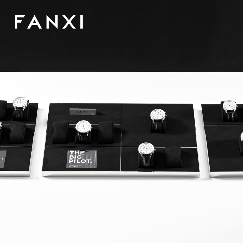 FANXI DIY Microfiber Watch Display Stand Holder Metal Base watch display stand Watch Stand