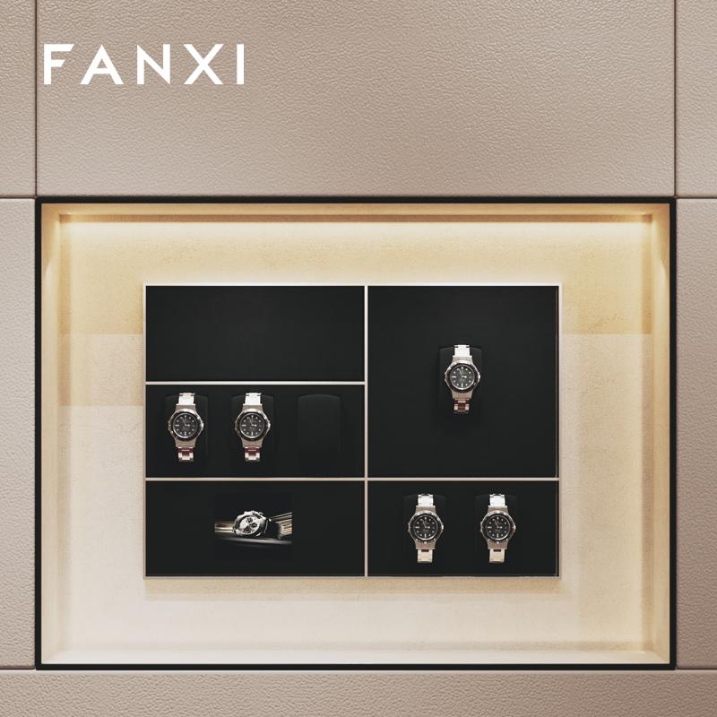 FANXI DIY Microfiber Watch Display Stand Holder Metal Base watch display stand Watch Stand