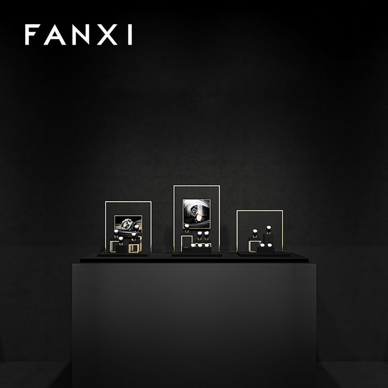 FANXI High End metal Watch Display Stand Custom superfiber Watch Display Holder