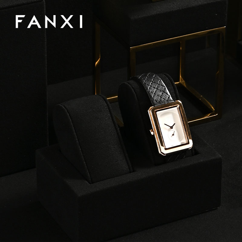 FANXI High End metal Watch Display Stand Custom superfiber Watch Display Holder