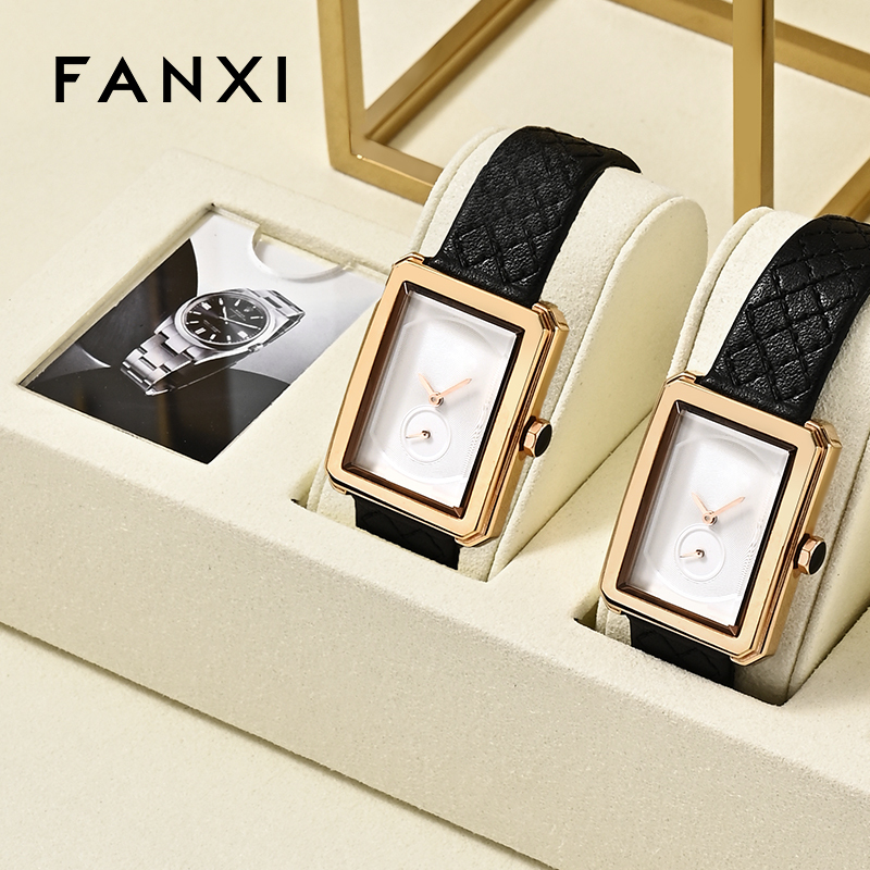 FANXI High End metal Watch Display Stand Custom superfiber Watch Display Holder
