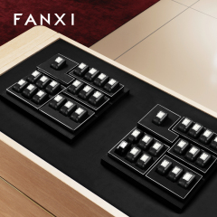 FANXI High End metal Watch Display Stand Custom PU Leather Watch Display Holder