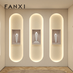 FANXI RX086 Microfiber Necklace Bust Display Multi-Color Microfiber Jewelry Bust Necklaces Window Display Jewelry Display Mannequin