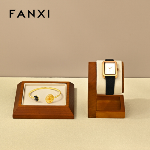 FANXI SM235 Customized Excellent Quality Watch Display Rack Counter Wood Watch Display Stands