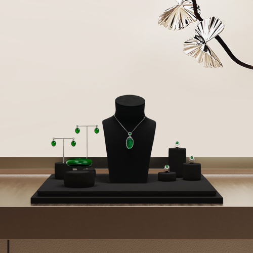 FANXI TT105 Stand Jewellery Showcase Necklace Ring Bracelet Earring Cabinet Counter Jewelry Display Set