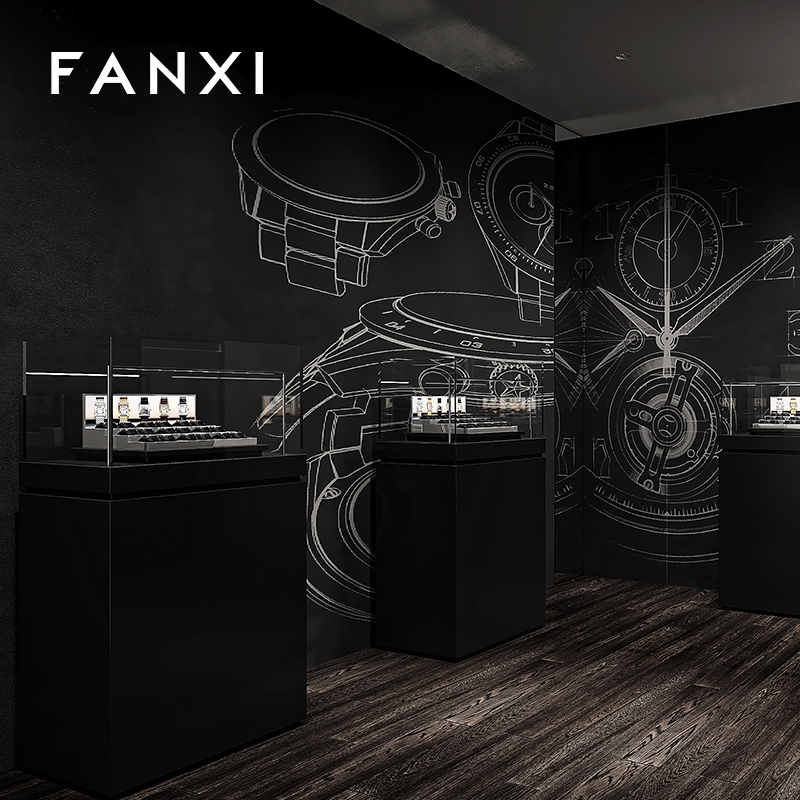FANXI JS130 Fashionable Wholesale high-grade Metal Watches Jewelry Props Microfiber Watch Props Display Stand