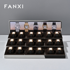 FANXI JS130 Fashionable Wholesale high-grade Metal Watches Jewelry Props Microfiber Watch Props Display Stand