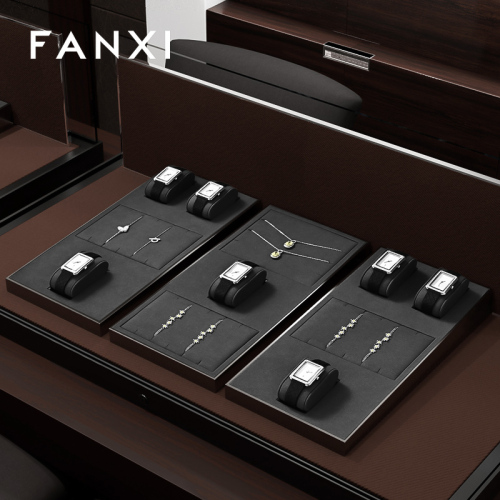 FANXI TT187 Luxury Jewellery Display Neck Watch Bracelet Holder Set For Jewelry Store Cabinet Showcase