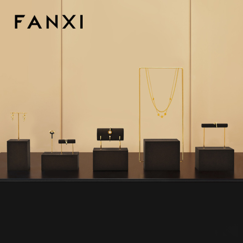TT474 Luxury Metal Jewellery Props Necklace Racks Bracelet Jewelry Display Stand Set for Store