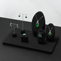 FANXI factory black microfiber jewelry display stand set