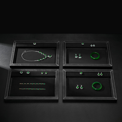 P229 Jewelry Display Trays Luxury Jewelry Ring Tray Leather Presentation Tray