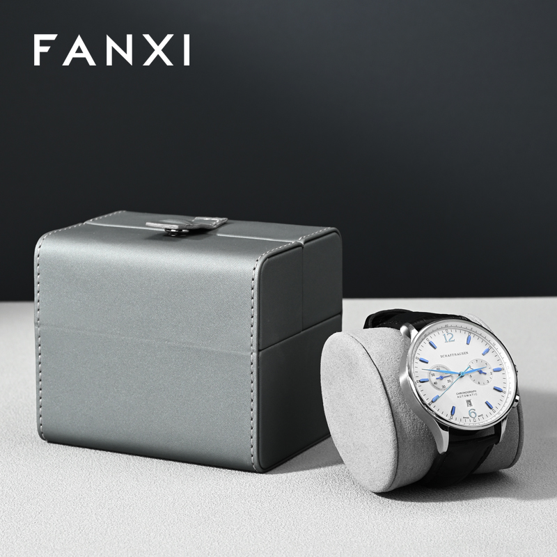 H194 Custom Leather Watch Packaging Box Luxury Vintage Watch Boxes Case and Travel Watch Case