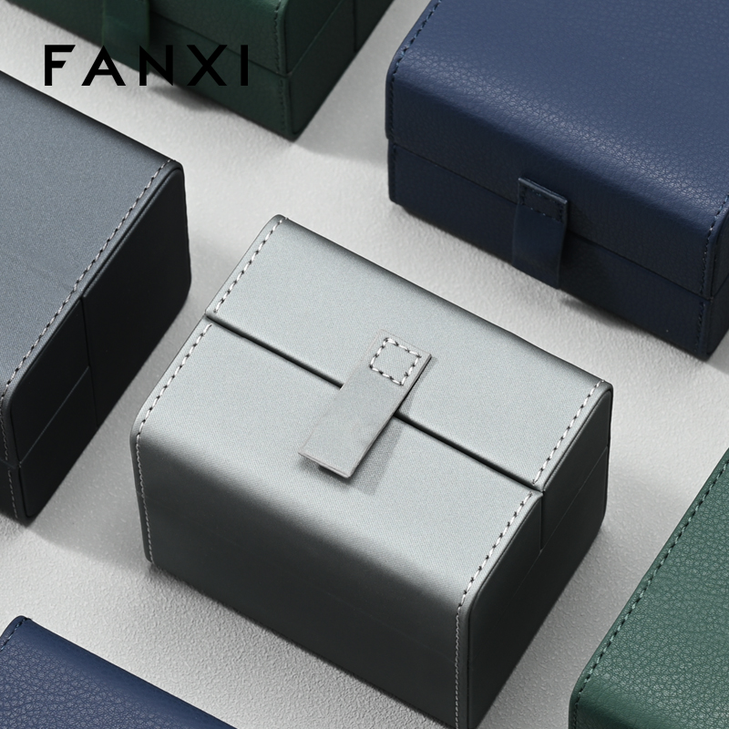 H194 Custom Leather Watch Packaging Box Luxury Vintage Watch Boxes Case and Travel Watch Case