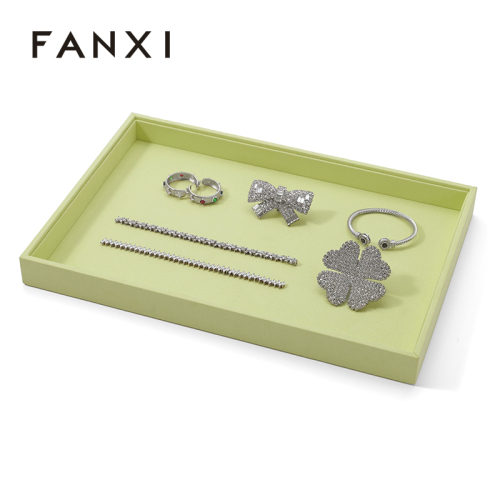 Jewelry Storage Display Tray Microfiber Ring Necklace Bracelet Watch Bracelet Display Plate