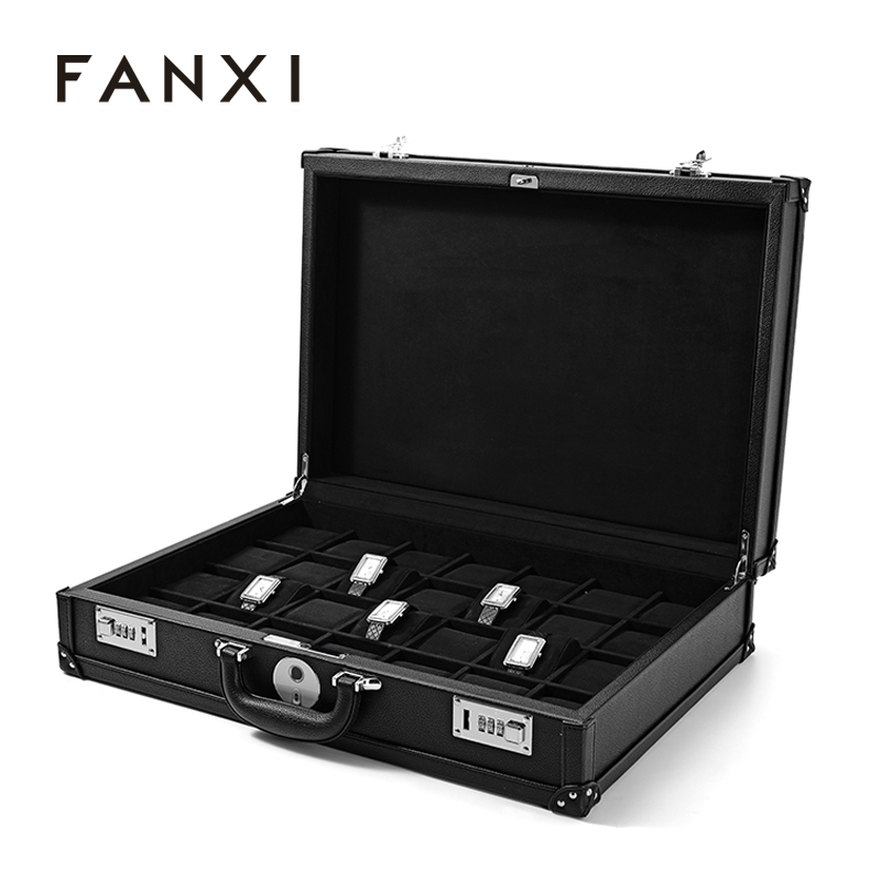 High-Security Leather Watch Storage Box Watch Box Organizer Storage