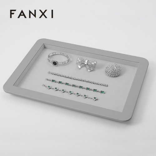 Luxury Jewelry Display Tray Earring Jewelry Packaging PU Tray Organizer Display Jewelry Tray