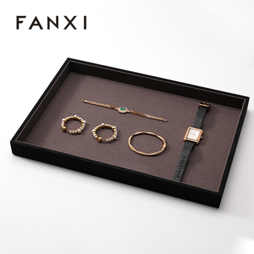 Jewelry Storage Display Tray Leather Ring Necklace Bracelet Watch Bracelet Display Plate