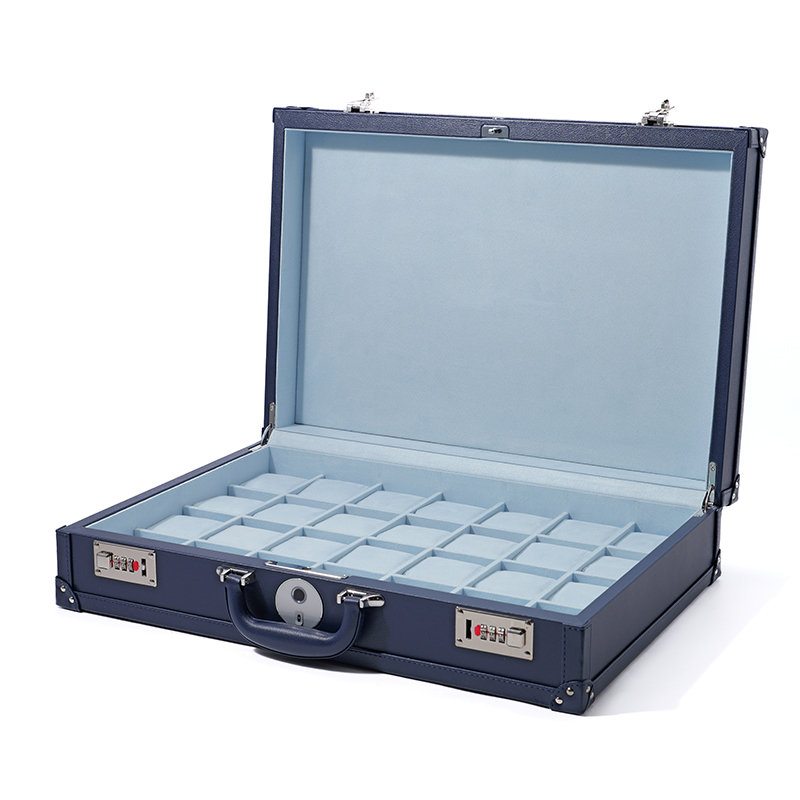 Luxurious Leather Watch Storage Box High End 28 Slots Watch Organizer