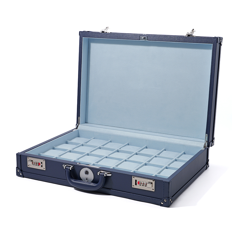 Luxurious Leather Watch Storage Box High End 28 Slots Watch Organizer