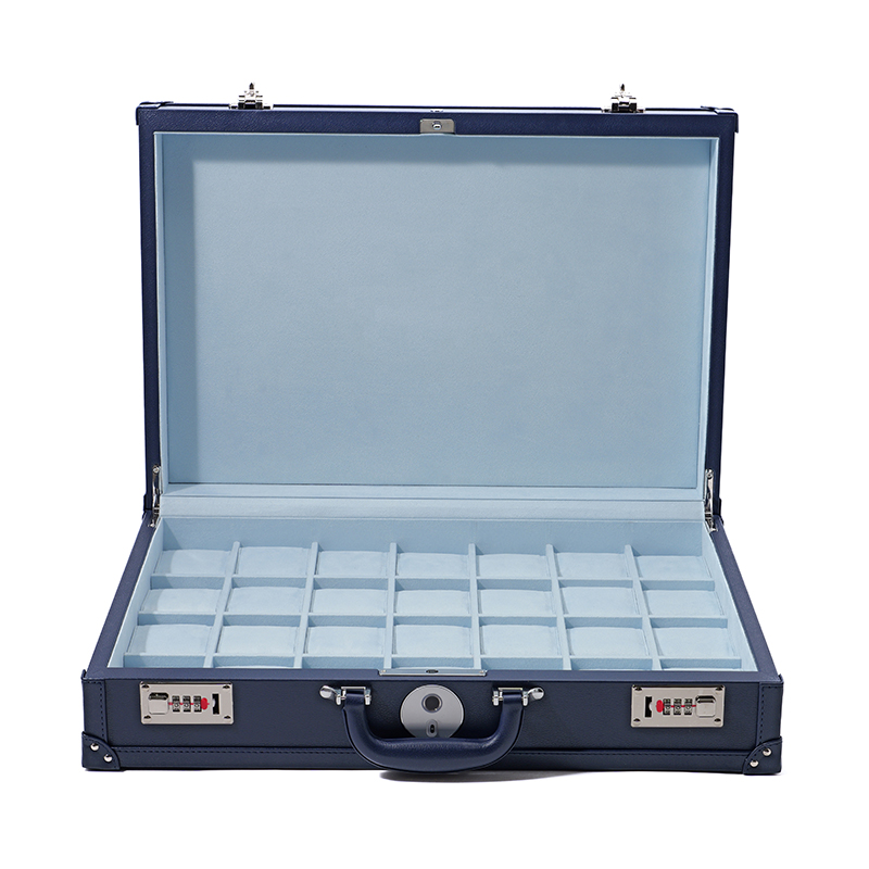 Luxurious Leather Watch Storage Box High End 28 Slots Watch Organizer
