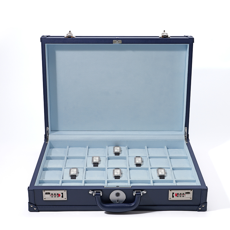 Luxurious Leather Watch Storage Box High End 28 Slots Watch Organizer
