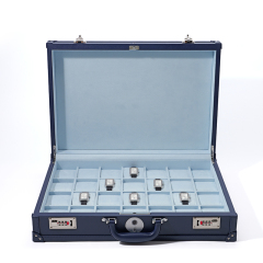 Luxurious Leather Watch Storage Box High End 28 Slots Watch Organizer