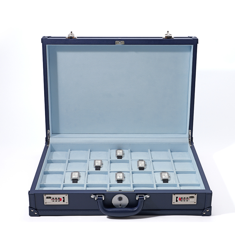 Luxurious Leather Watch Storage Box High End 28 Slots Watch Organizer
