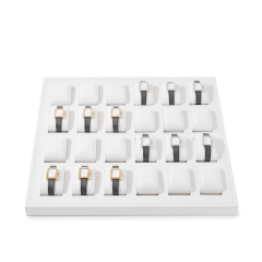 Luxury Design Wholesale Leather Watch Display Trays Multiple Slots Watch Tray for Store
